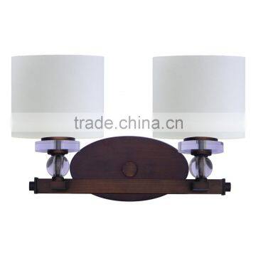 2 light vanity light(lampe murale/Lampara de pared) in classic oil rubbed bronze finish with two dove white glass shades