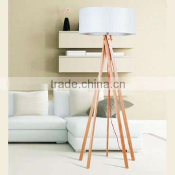 handmade wooden floor lamp