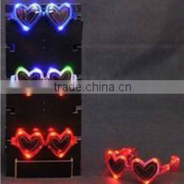 LED Flashing Love Heart Glasses