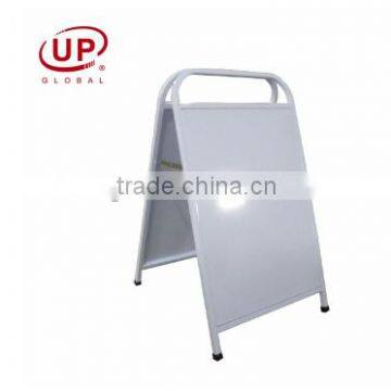 white steel advertising sign boards