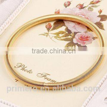 New Fashion Jewelry Spring Tube Type Bangle Gold Plated Adjustable Bracelet photo-4