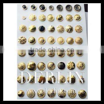 Antique Copper Collection Gold Side New Metal Plastic Button photo-5