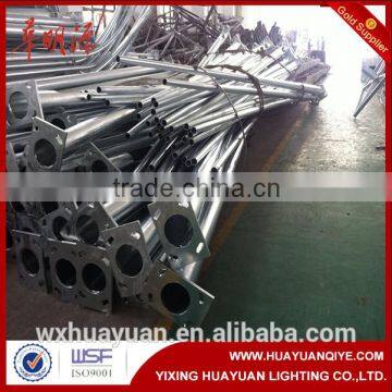 Hot dip galvanized steel road and street lighting pole