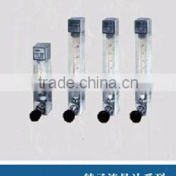 Glass metal tube rotameter with water