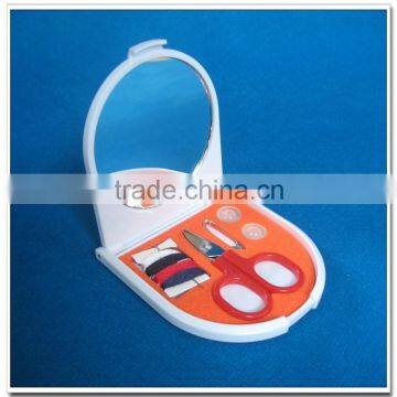 Mini travel sewing kit with mirror