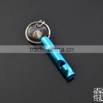 Hiking Emergency Survival Aluminum Whistle Key Chain Camping Sky Blue                        
                                                Quality Choice