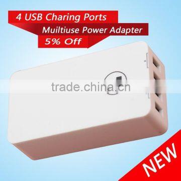 Factory Price 5V 1A 5v 2.1A 4port Micro usb wall charger for iPhone /iPad /Mini iPad