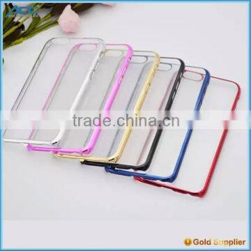 hot selling electroplating transparent pc back cover phone case for iPhone 6 6s