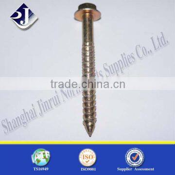 China Low Price Product Yellow Zinc Plated Wood Screw With Flange