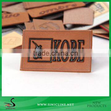 Sinicline embossed printed leather patch for hats