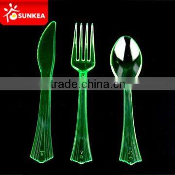 Plastic fork spoon plates knifes cups