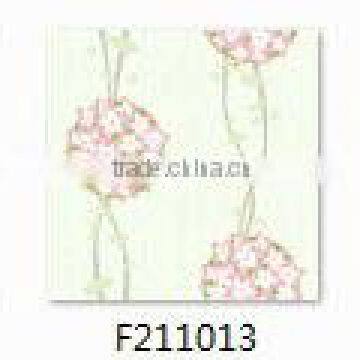 Economic Foaming Non Woven Wallpaper, Orange Country Blossom Wall Sticker for Kindergarten , Sound-absorbing Wall Decor Shop photo-2