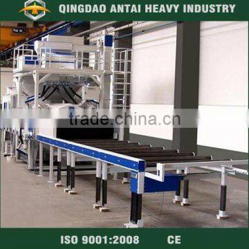 Roller conveyor airless wheel turbine shot blasting machine