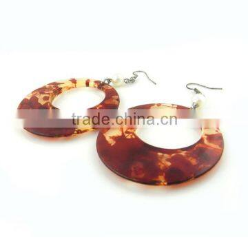 Plastic big light earrings