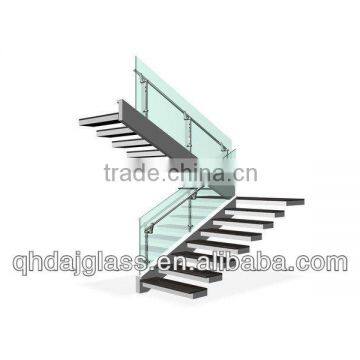 3-19mm CCC&ISO9001:2008 Standard 12mm clear tempered glass railing