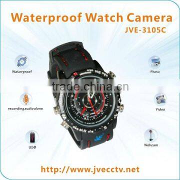 JVE-3105C Hottest Waterproof Watch Camera , hd 1280*960/30fps webcam usb drive wired manual camera watch