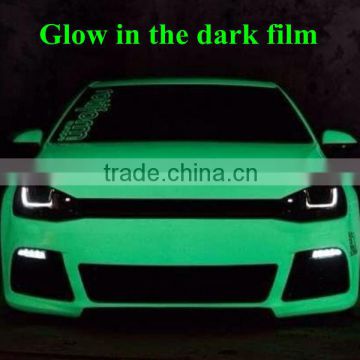 High glossy reflective glow in the dark car body fluorescence green vinyl film