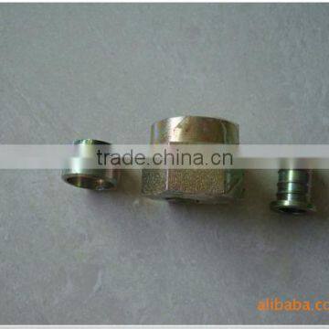 Nylon tube three pieces iron connector pipe fittings