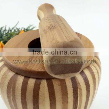 Custom Logo Bamboo Garlic Masher With Lid photo-3