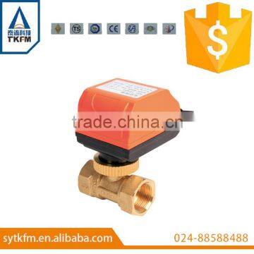 SR205 NPT 2 way brass motorized ball valve DN15~DN25