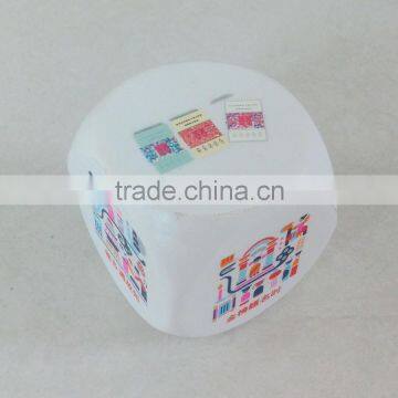 white pu stress cube ball