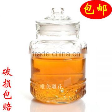 4L glass juice bottle, new design glass beverage dispenser made in China