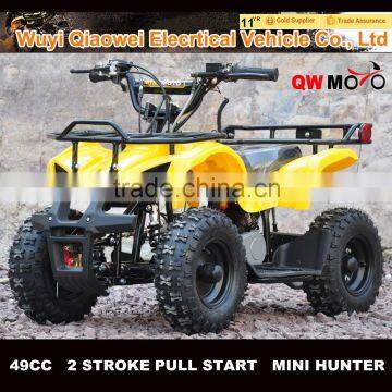 QWMOTO 49cc 2 stroke mini ATV 50cc children quad pull start mini Quad bike