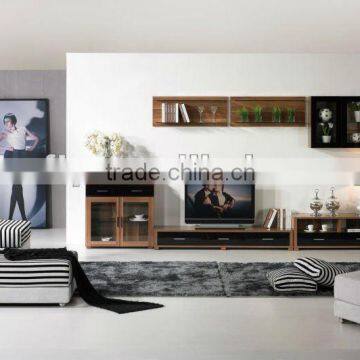 Modern wooden TV stand set