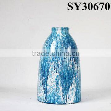 Blue small indoor cheap flower vase