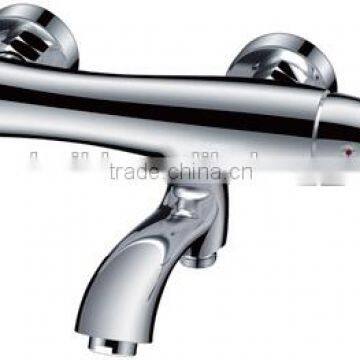 KES-05 fish design bathroom single handle chrome plated bath shower faucet mixer tap, exposed wall mounted bathroom mixer shower