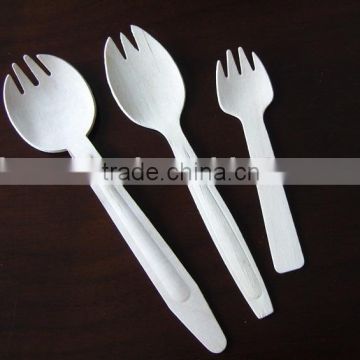 Wooden spork (fork-spoon)