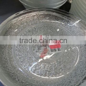 round shaped glass plate