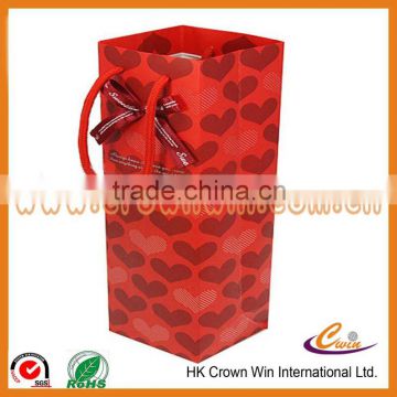 Promotional wine bottle paper gift bag