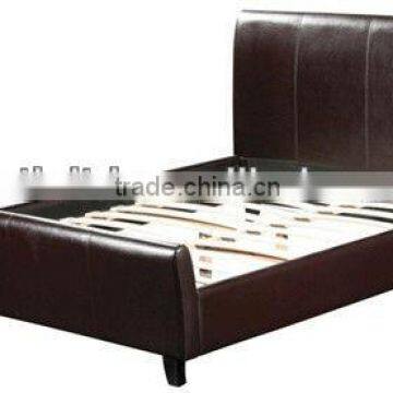 Twin size platform bed frame leather