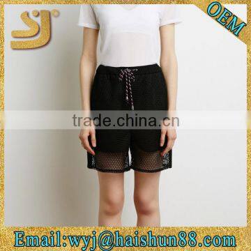 New Design 100% Polyester Women Mesh Shorts