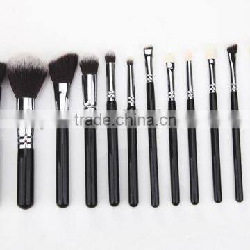 black silver 15 pcs professional cosmetic makeup brush set