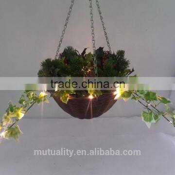 latest direct manufacturer artficial hanging plants with led