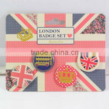 Factory Wholesale High Performance Custom Made Metal Tin Round Badges