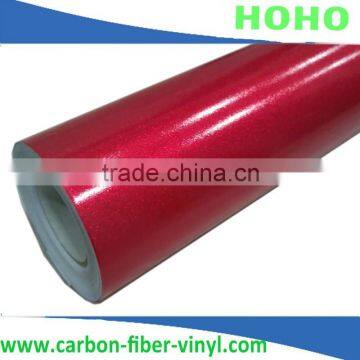 Wine red Metallic pearl glitter vinyl film wrapping 1.52*20m