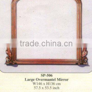 Large Overmantel Mirror Mahogany Indoor Furniture