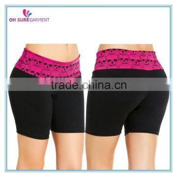 86% nylon 14% spandex womens dry fit custom sports shorts