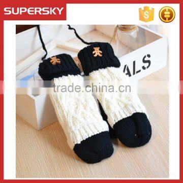 V-391 hand knitting winter children mittens gloves winter hand warmer mitten gloves knit arm warmer