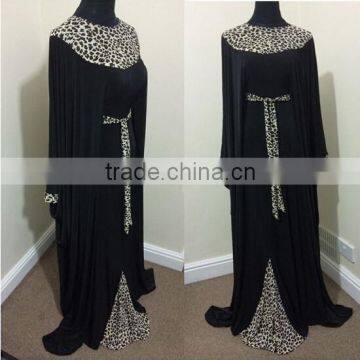 Black Arabic Dubai Abaya Kaftan Style prom dress Maxi Morrocon Batwing Style Abaya