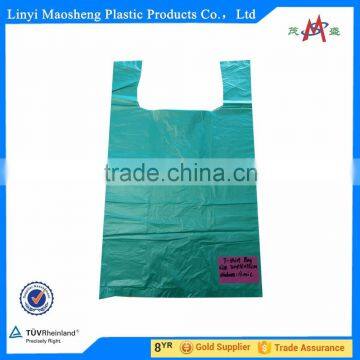 HDPE t-shirt plastic bag in block