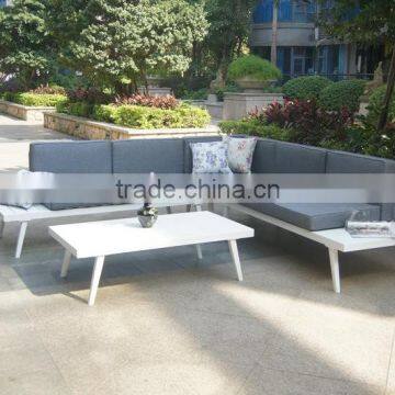 White color full aluminum knock down sofa set