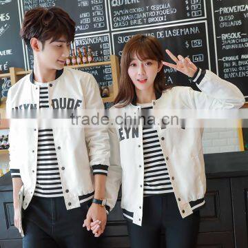 2016 New Fashion Young Men and Women Couples Outfit Korea Style Print Coat Outware Jackets OEM photo-5