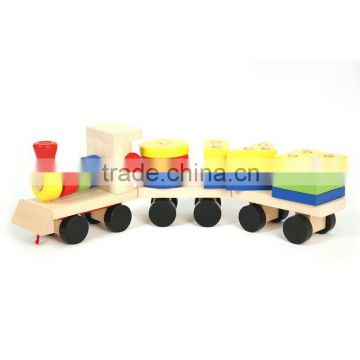 31*5*9cm Top Quality Wooden Block Train Toy with Promotions