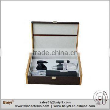 Elegent gift set in luxury leather box for promotional gift