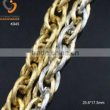 gold and silver color aluminum double chain