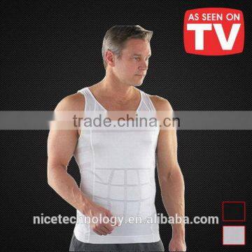 Factory Price 2015 Men's Slimming Tummy Trimmer Shirt As Seen On TV